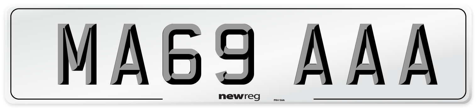 MA69 AAA Number Plate from New Reg